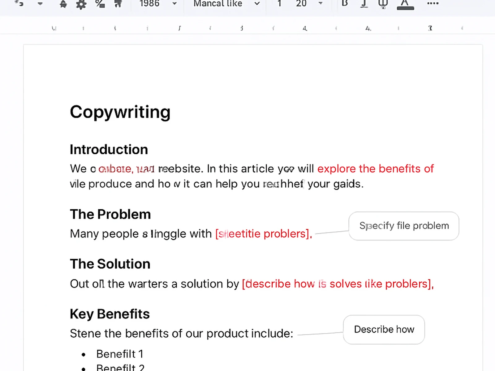 Annotated first draft